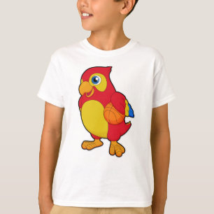 Parrot at Basketball Sports T-Shirt