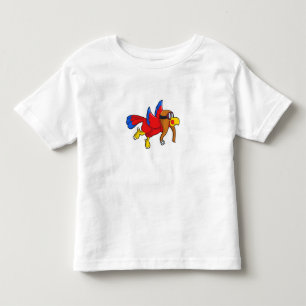 Parrot at Flying as Pilot Toddler T-Shirt