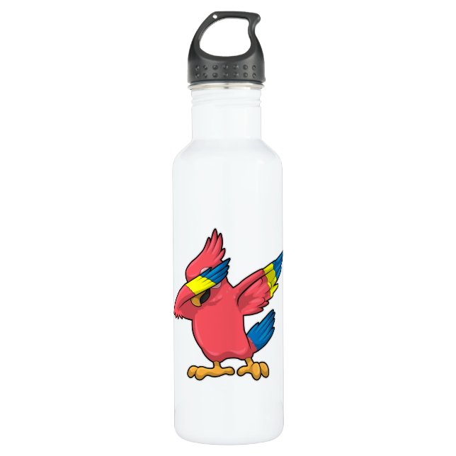Parrot at Hip Hop Dance Dab 710 Ml Water Bottle (Front)