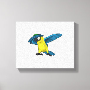 Parrot at Hip Hop Dance Dab Canvas Print