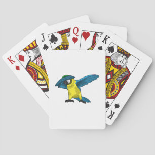 Parrot at Hip Hop Dance Dab Playing Cards