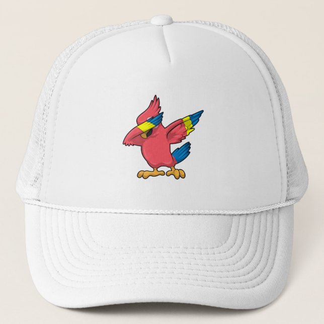 Parrot at Hip Hop Dance Dab Trucker Hat (Front)