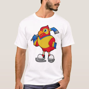 Parrot at Ice hockey with Ice hockey stick T-Shirt