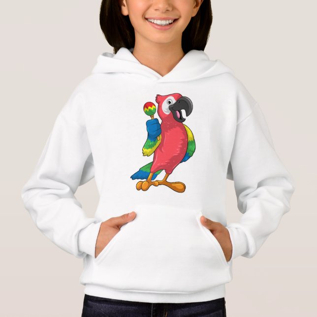 Parrot at Music with Maracas (Front)