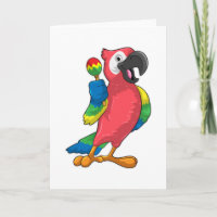 Parrot at Music with Maracas