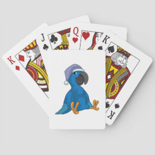 Parrot at Sleeping with Nightcap Playing Cards