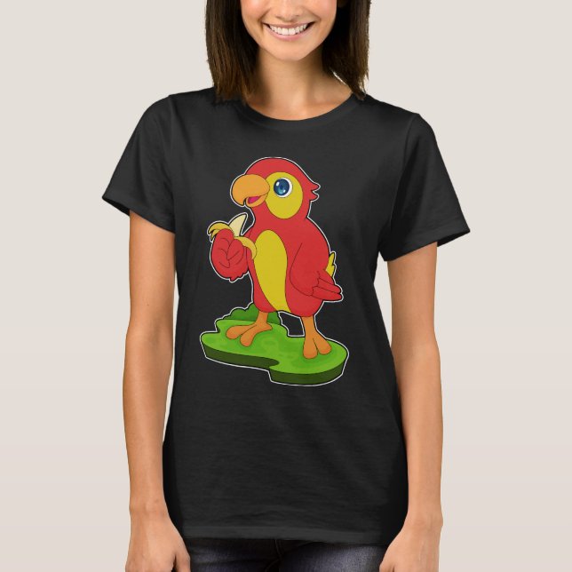 Parrot Banana Fruit T-Shirt (Front)