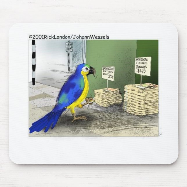 Parrot Bathroom Fixtures Funny Cartoon Gifts Mouse Mat (Front)