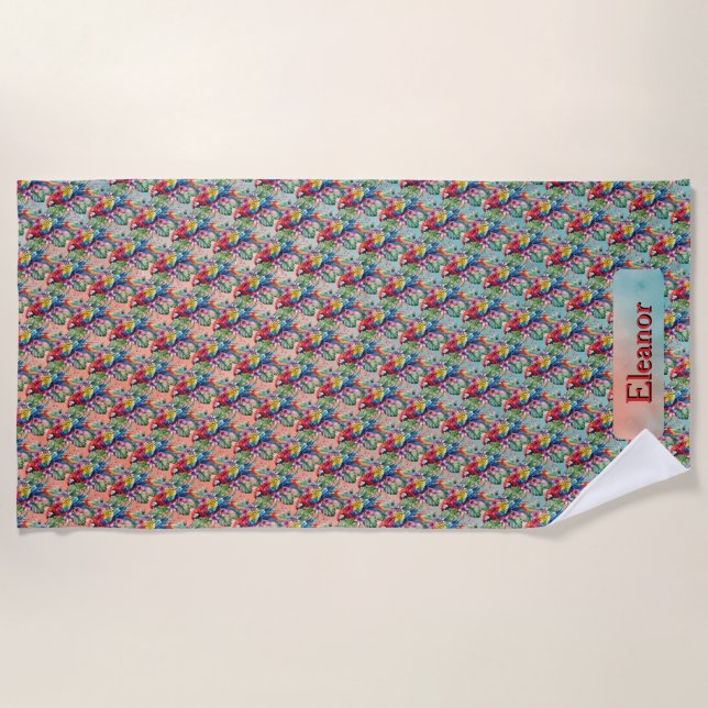 Parrot Beach Towel (Front)