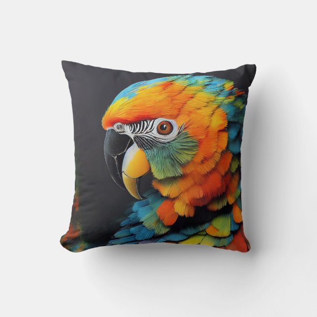 Parrot Bird Animal Discovery Adventure Nature  Cushion (Front)
