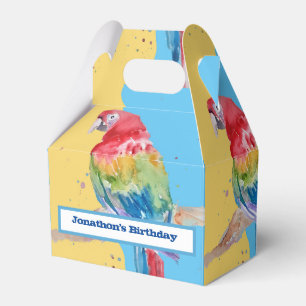 Parrot Bird Childs Boys Birthday Cake Favor Box