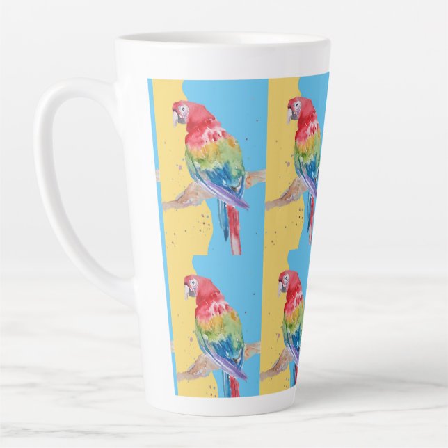 Parrot Bird Childs Boys Mens Pastel Blue Mug (Left)