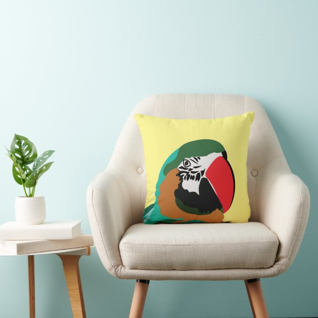 Parrot Bird Colourful Cushion (Chair)