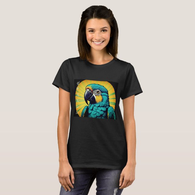 Parrot Bird Design T-Shirt for Women (Front Full)