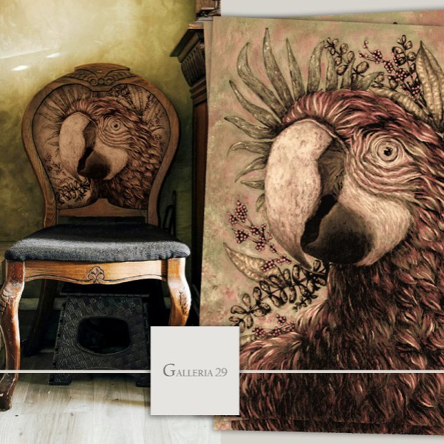 Parrot Bird Ephemera Floral Tissue Paper (Creator Uploaded)