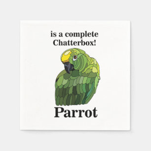 Parrot Bird Funny Tropical Birthday Party Napkin