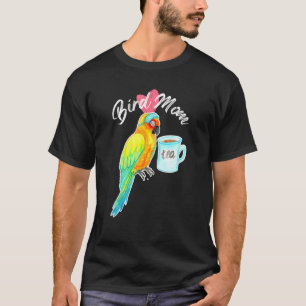 Parrot Bird Mum Sleepy Sun Parakeet Watercolor T-Shirt