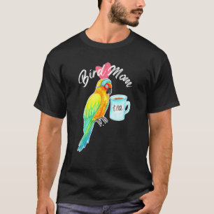 Parrot Bird Mum Sleepy Sun Parakeet Watercolor T-Shirt