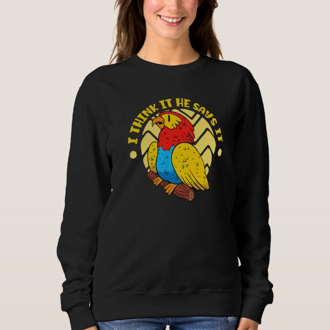 Parrot Bird Parakeet Premium Sweatshirt (Front)