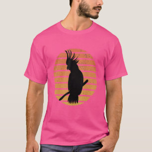 Parrot Bird Vintage Distressed Retro Style Silhoue T-Shirt