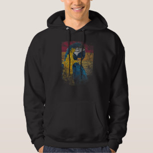 Parrot Bird Vintage Retro Distressed Hoodie