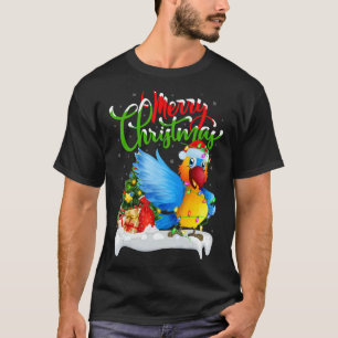 Parrot Bird Xmas Decorations Santa Parrot Christ T-Shirt