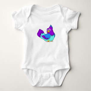 Parrot blue baby bodysuit