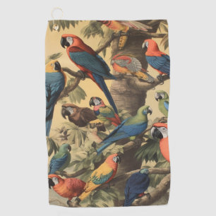 Parrot Canopy Heritage Botanical Clubhouse Golf Towel