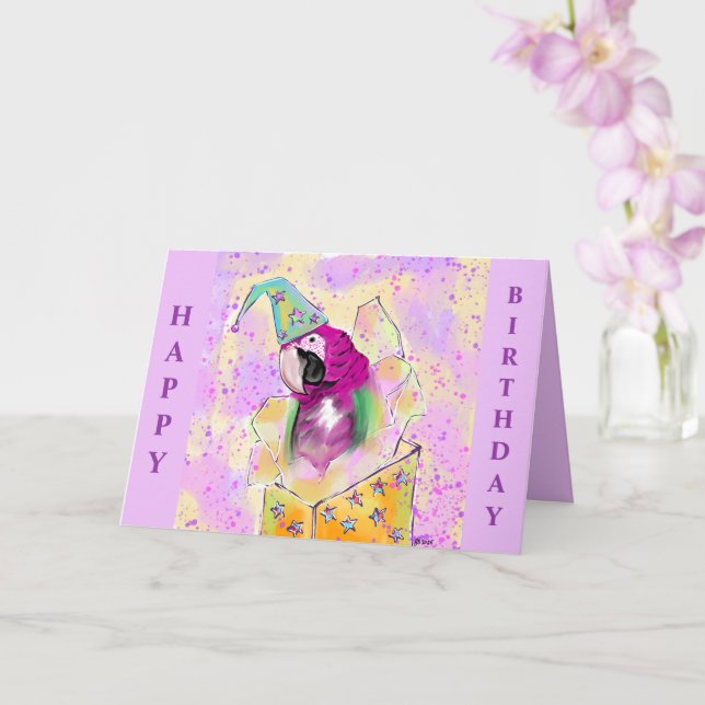 Parrot Card (Orchid)
