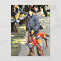 Parrot Caretaker in Artis, Max Liebermann painting