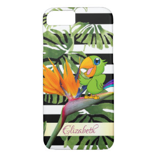 Parrot, Caudata, Palm Leaf, Stripes - Personalised Case-Mate iPhone Case