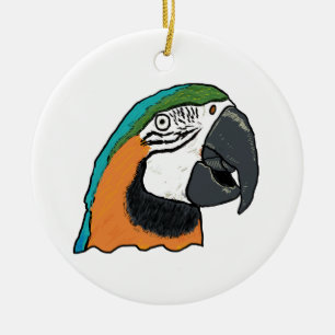 Parrot Ceramic Tree Decoration