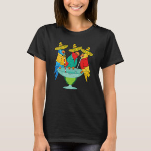 Parrot Cinco De Mayo Drinking Tequila Mexican Fie T-Shirt