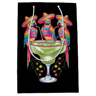 Parrot Cinco De Mayo Funny Drinking Mexican Fiesta Medium Gift Bag