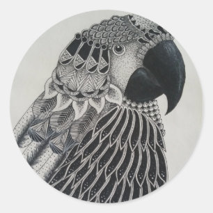 Parrot Circle Sticker
