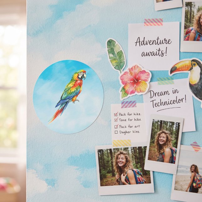 Parrot Classic Round Sticker (Creator Uploaded)