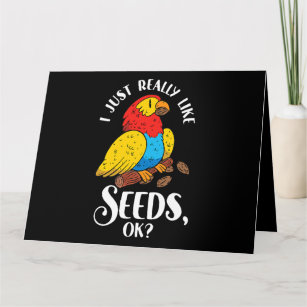 Parrot Cockatiel Wildlife Bird Seed Pet Food Parro Card