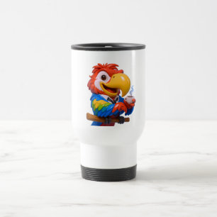 Parrot Coffee Travel Mug Exotic Bird