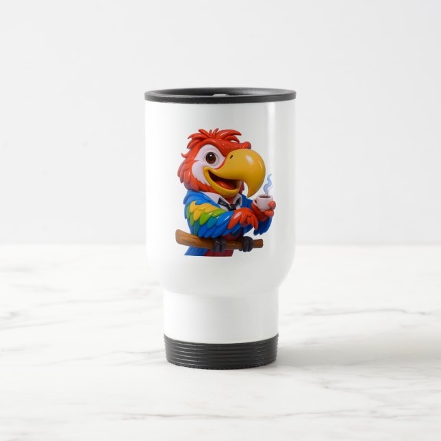 Parrot Coffee Travel Mug Exotic Bird  (Center)