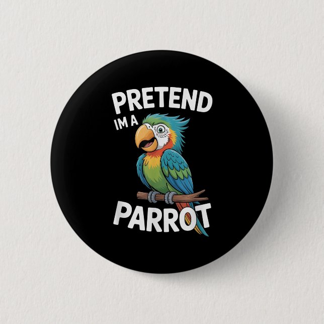 Parrot Costume  6 Cm Round Badge (Front)