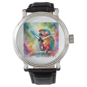Parrot Cotorra 050824AREF120 - Watercolor Watch