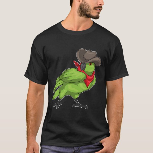 Parrot Cowboy Cowboy hat T-Shirt (Front)