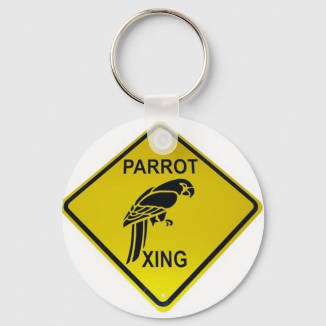 Parrot Crossing Keychain (Front)