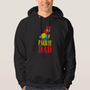 Parrot Dad Budgie   Colorful   Cute Bird Meme Hoodie