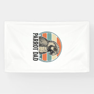 Parrot Dad Vintage Sunset Engraving Shirt Design_1 Banner