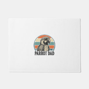 Parrot Dad Vintage Sunset Engraving Shirt Design_1 Doormat