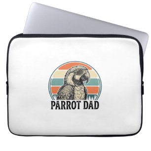 Parrot Dad Vintage Sunset Engraving Shirt Design_1 Laptop Sleeve