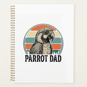 Parrot Dad Vintage Sunset Engraving Shirt Design_1 Planner