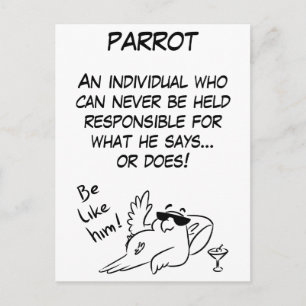 Parrot definition postcard