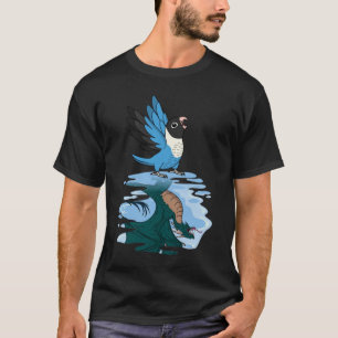 Parrot & Dragon Reflection I Blue masked Lovebird T-Shirt